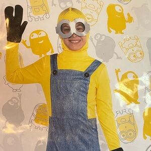 Minion Costume with  Blue Overalls